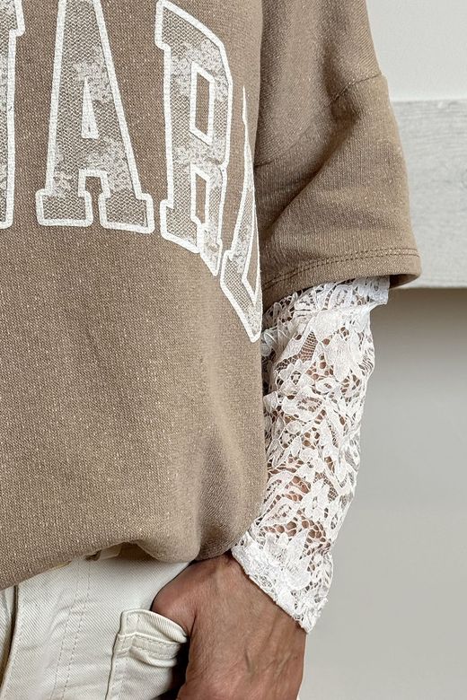 Sudadera Harvard tostado