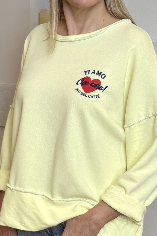 Sudadera Ti amo amarilla