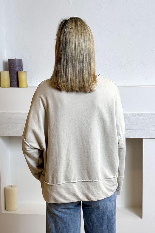 Sudadera Ti amo beige