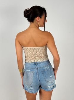 Top Bandeau Asimétrico beige