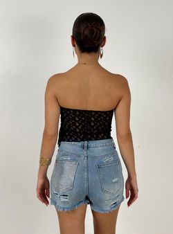 Top Bandeau Asimétrico negro