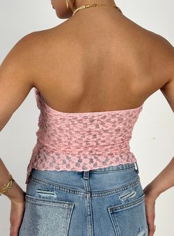 Top Bandeau Asimétrico rosa