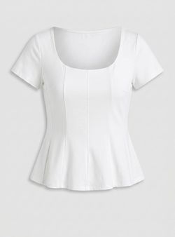 Top Peplum Blanco
