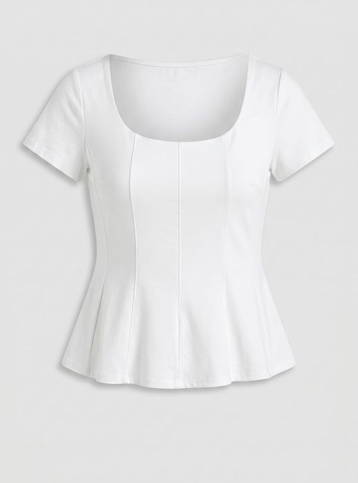 Top Peplum Blanco