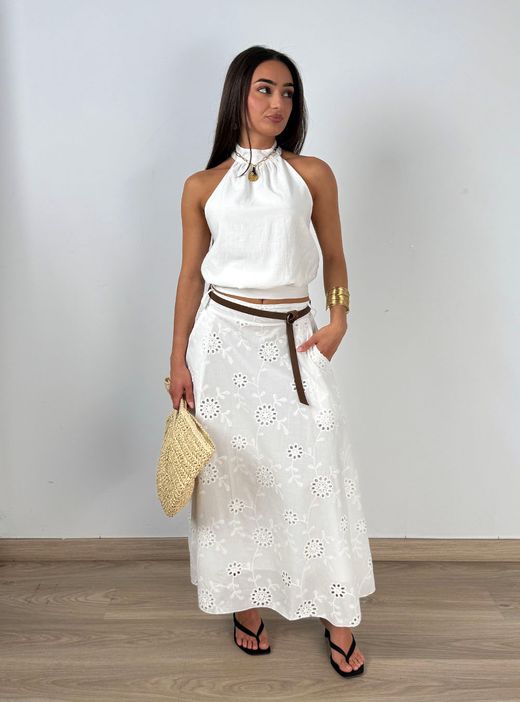 Top halter Arena blanco