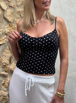 Top tirantes lunares negro