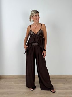Top Valeria marrón
