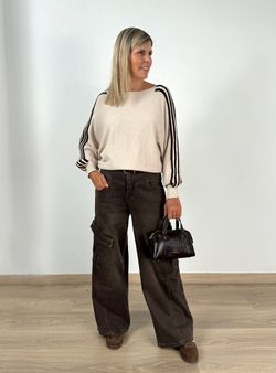Vaquero Cargo Baggy Marrón