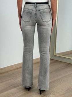 Vaqueros campana gris delavado