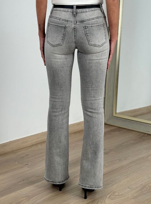 Vaqueros campana gris delavado
