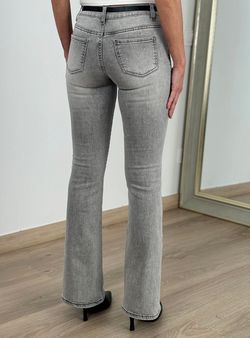 Vaqueros campana gris delavado