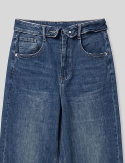Vaqueros cintura vuelta azul denim