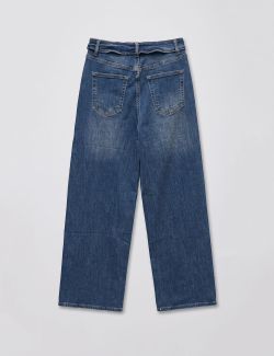 Vaqueros cintura vuelta azul denim