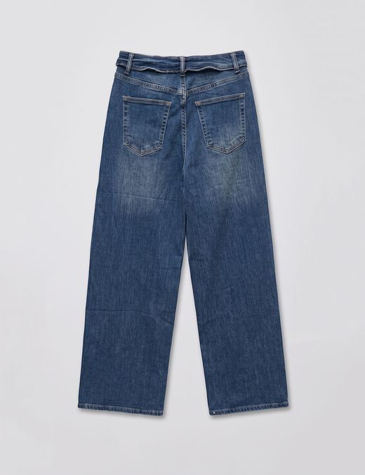 Vaqueros cintura vuelta azul denim
