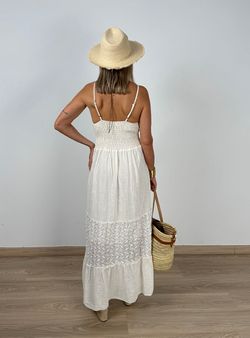 Vestido largo Alguer crudo