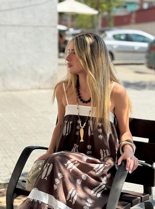 Vestido Bimba marrón