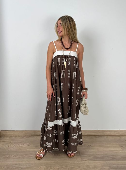 Vestido Bimba marrón