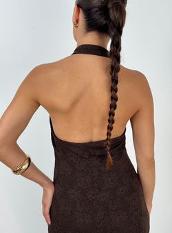 Vestido blonda Nicole marrón