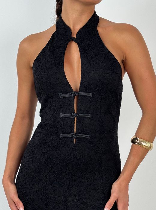 Vestido blonda Nicole negro