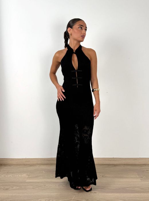 Vestido blonda Nicole negro