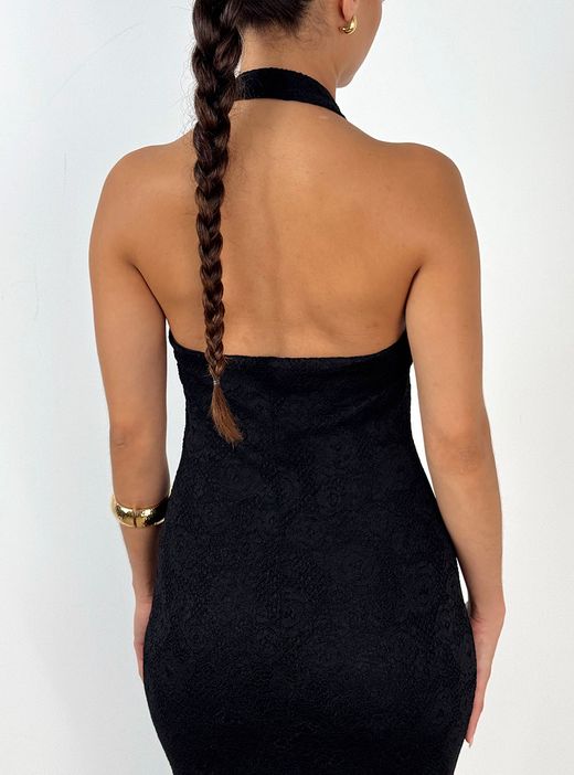 Vestido blonda Nicole negro