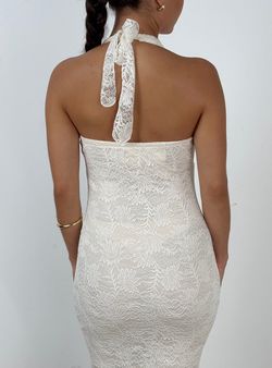 Vestido blonda Sara crudo