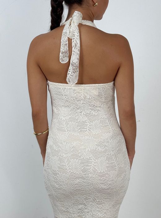 Vestido blonda Sara crudo