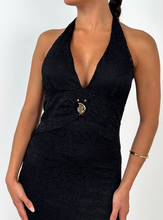 Vestido blonda Sara negro