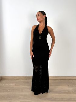 Vestido blonda Sara negro