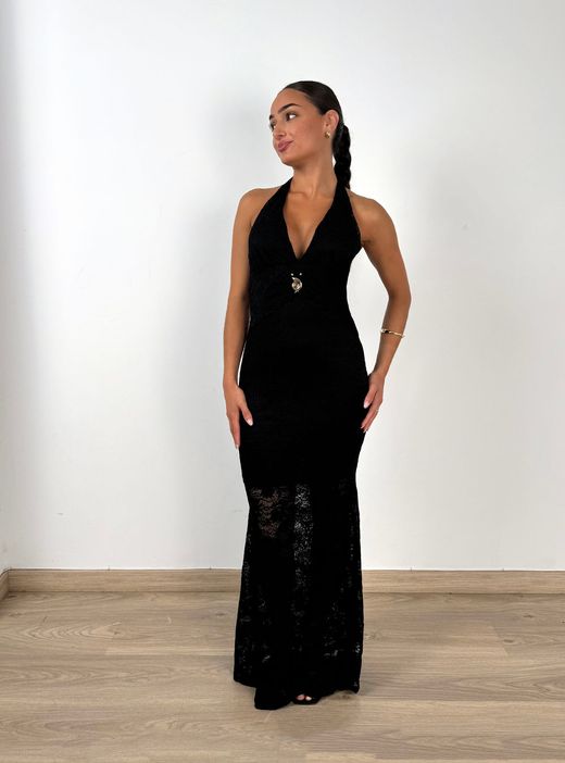 Vestido blonda Sara negro