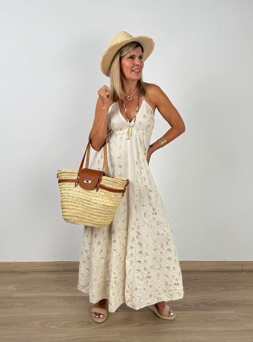 Vestido Boho Luna crudo