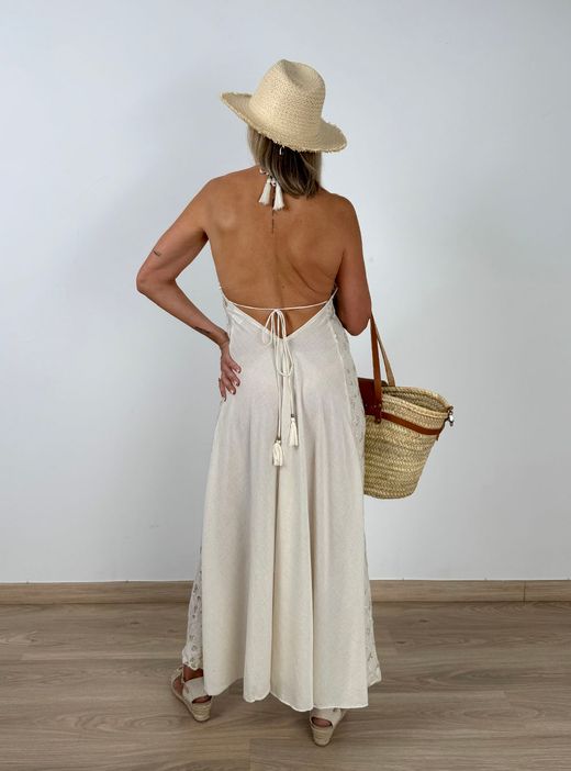 Vestido Boho Luna crudo