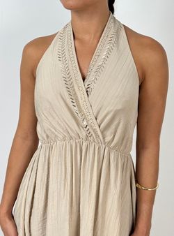 Vestido corto Brenda beige