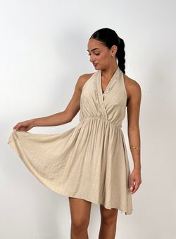 Vestido corto Brenda beige