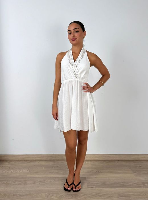 Vestido corto Brenda blanco