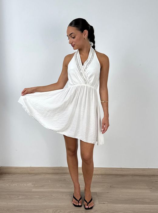 Vestido corto Brenda blanco