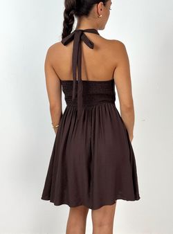 Vestido corto Brenda marrón