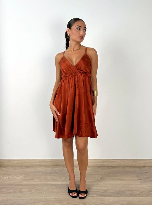 Vestido corto Diana teja