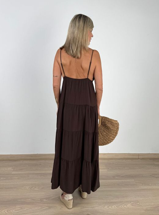 Vestido Estepona marrón