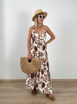Vestido Ibiza crudo-marrón