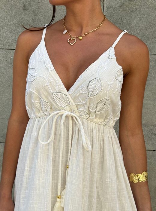 Vestido Illetes blanco