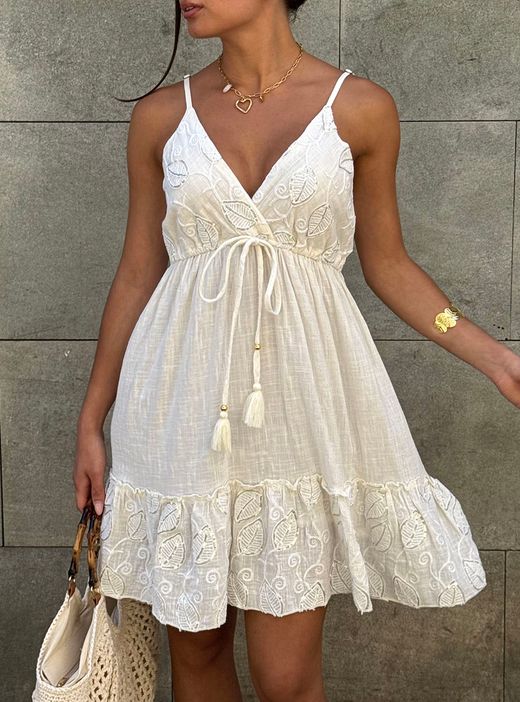 Vestido Illetes blanco