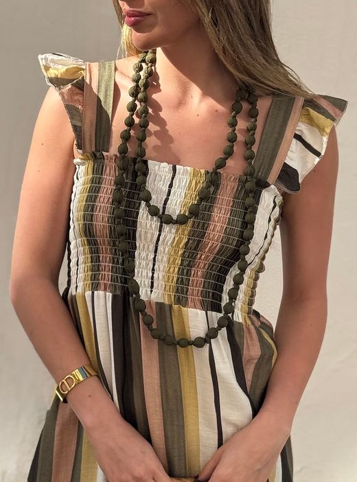 Vestido Inca kaki-beige