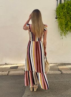 Vestido Inca rosa-negro