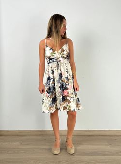 Vestido Laredo crudo-marino
