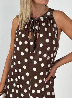 Vestido lunares multiposición marrón-blanco
