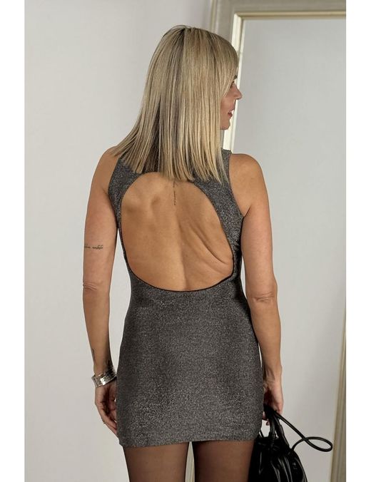 Vestido lurex París plata