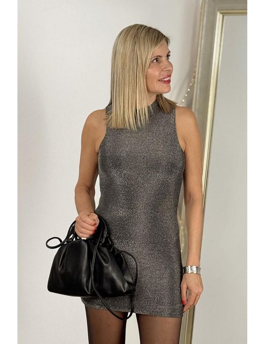 Vestido lurex París plata