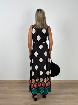 Vestido lycra-satén negro