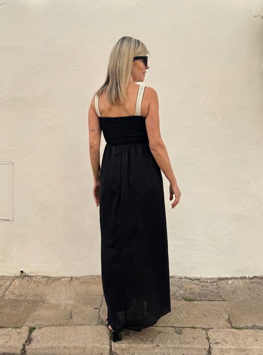 Vestido macramé Elda negro